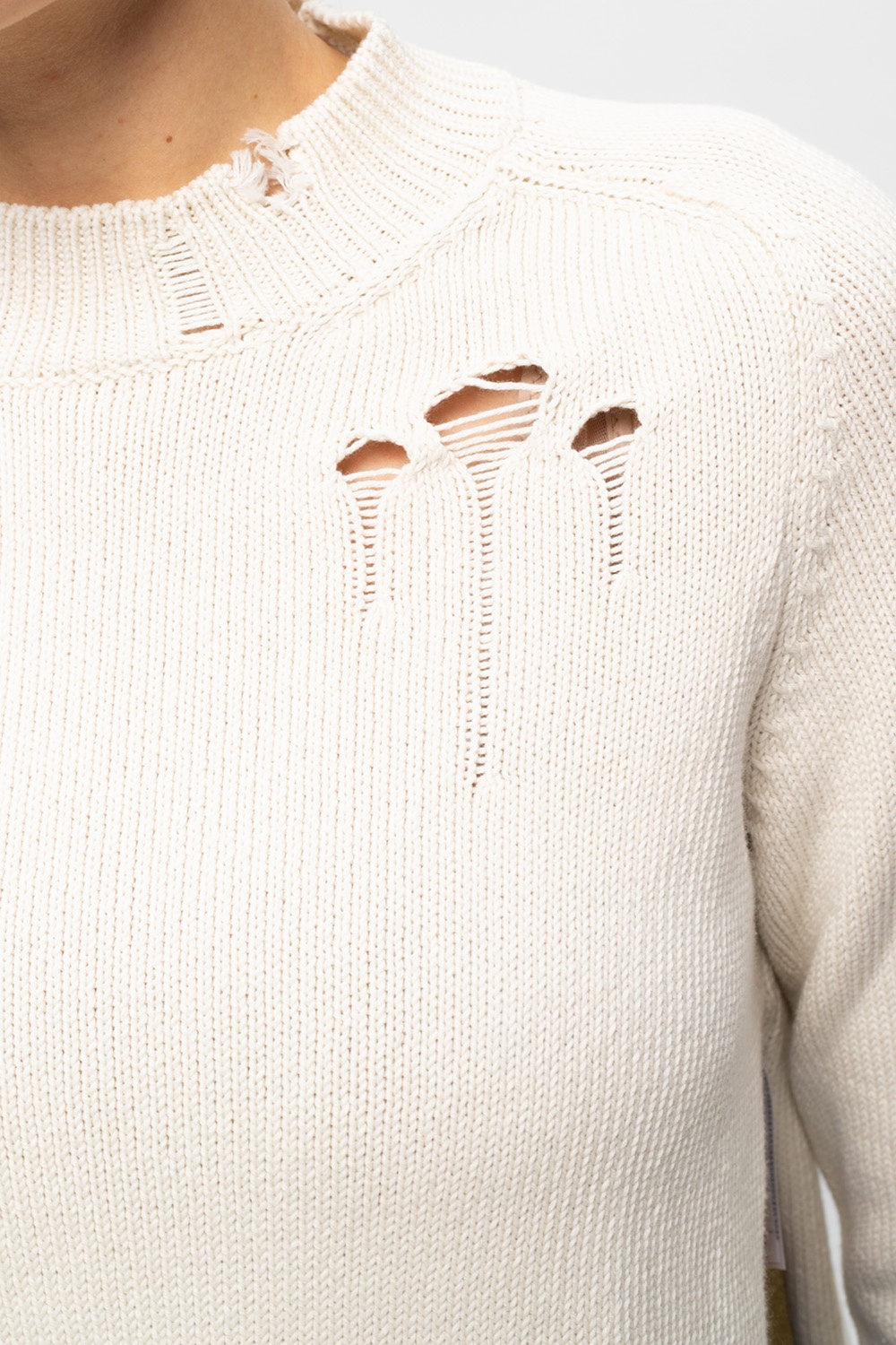 Maison Margiela Distressed sweater | button-up long-sleeve jacket 
